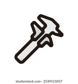 Vernier caliper outline icon for graphic design, apps and websites