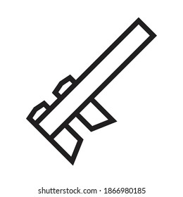 Vernier caliper thin line icon, tools and instruments, measuring mark, vector graphics, linear pattern on white background