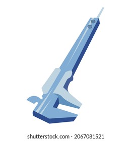 The vernier caliper is used for measuring the height of an object, equipped flat illustration.