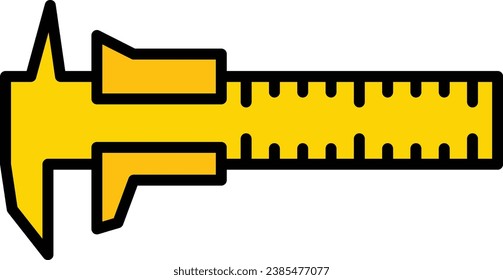 Icono del vector de la pinza de freno de Vernier. Se puede usar para imprimir, móviles y aplicaciones web.