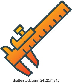 Vernier caliper vector icon. Can be used for printing, mobile and web applications.