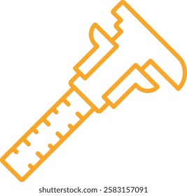 Vernier Caliper vector icon. Can be used for printing, mobile and web applications.