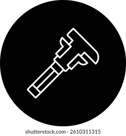 Vernier Caliper vector icon. Can be used for printing, mobile and web applications.