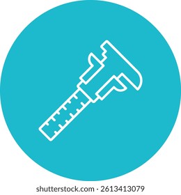 Vernier Caliper vector icon. Can be used for printing, mobile and web applications.