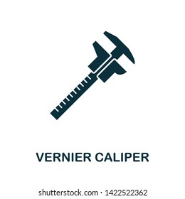 Vernier Caliper vector icon illustration. Creative sign from construction tools icons collection. Filled flat Vernier Caliper icon for computer and mobile. Symbol, logo vector graphics.