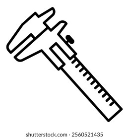 Vernier calipers icon vector design template