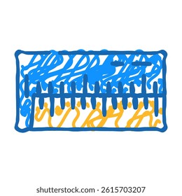 vernier gauge tool work doodle icon sketch vector. vernier gauge tool work sign. isolated symbol illustration