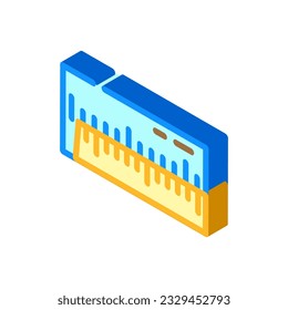 vernier gauge tool work isometric icon vector. vernier gauge tool work sign. isolated symbol illustration