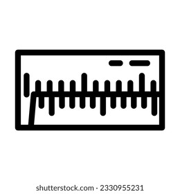 vernier gauge tool work line icon vector. vernier gauge tool work sign. isolated contour symbol black illustration