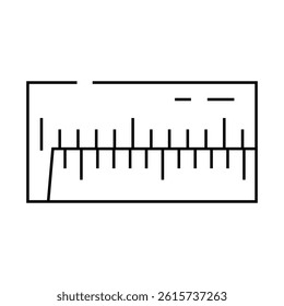 vernier gauge tool work line icon vector. vernier gauge tool work sign. isolated contour symbol black illustration