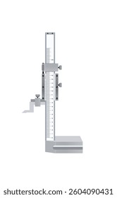 Vernier Height Gauge isolated on a white background, measuring tool, equipment