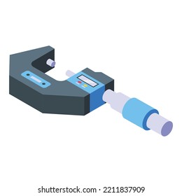 Vernier micrometer icon isometric vector. Digital ruler. Equipment tool