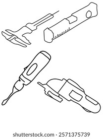 vernier scale, ruler, saw blade Construction Vector tools are digital resources for architects, engineers, and designers tools typically use vector graphics to create precise,scalable illustrations.