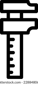 vernier Vektorgrafik auf transparentem Hintergrund. Hochwertige Symbole. Dünne Vektorsymbole für Konzept und Grafikdesign. 
