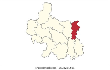 Verno Gumla mapa, Gumla Distrito, Jharkhand estado, República de India, Gobierno de Jharkhand, territorio indio, India oriental, política, pueblo, turismo