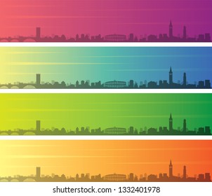 Verona Multiple Color Gradient Skyline Banner