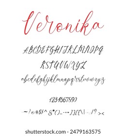 Veronika Script is a stylish and dainty script font. It is suitable for any projects such as: logos, branding projects, label, photography, watermark, special events, and all your other lovely project