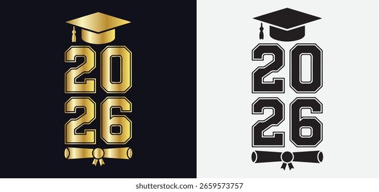 Versatile 2026 Senior Design Featuring Clean Typography for Graduation, Class Year, or Milestone Projects
