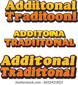 Versátil "tradicional adicional" 3D tipografia vetor art Bundle com estilo retro, negrito e brincalhão para projetos de marca e design vintage