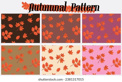 Versatile Autumn Leaves Pattern in a Spectrum of Fall Colors