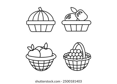 Versatile Basket Silhouette Vector for Creative Design