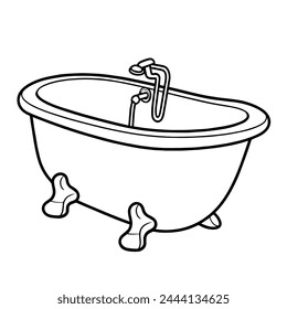 Versatile bath icon vector suitable for various projects. Clean lines and easy to integrate.