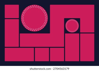 Versatile Bento Grid Layouts with Geometric Shapes for Creative Designs