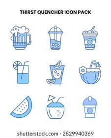 Versatile Blue vector icons from Thirst Quencher for UI and UX.