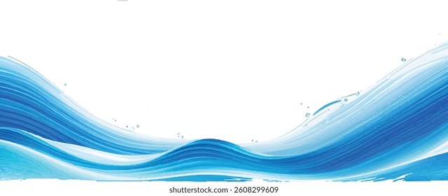 Versatile Blue and White water ocean Abstract Curve Background with a Trendy Gradient Wave Effect, Perfect for Posters, Digital Media, and Branding
