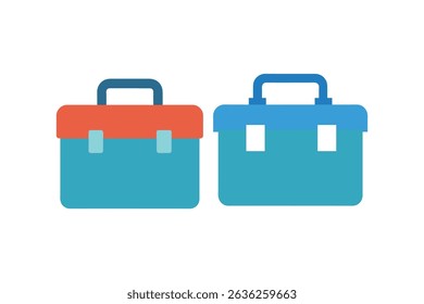 Versatile Briefcase Icons Downloadable Vector Graphics for Business and Professional Designs, Available in Blue and Red