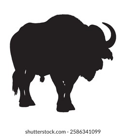 Versatile Buffalo Silhouette for Stickers, Decals, and Posters - Buffalo Vector - Buffalo Illustration
