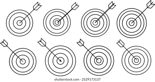 Versatile Bullseye Target Collection with Stunning Vector Illustrations for All Sports
