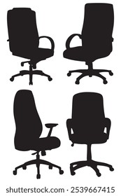 Versatile Chair Silhouettes: Office, Gaming, and Wooden Designs