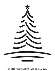 Vetores de silhueta de árvore de Natal versátil para projetos digitais e impressão