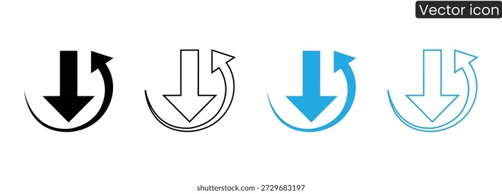 Versátiles iconos de flecha circular para diversas aplicaciones empresariales y tecnológicas