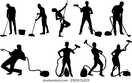 "Versatile Cleaning: Man Showcasing Different Poses with Vacuum Cleaner"
"Master of Cleaning: Man Holding Vacuum Cleaner in Various Poses"