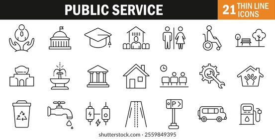 "Versatile and Clear Public Service Icon Representing Community Support, Accessibility, and Government Assistance"