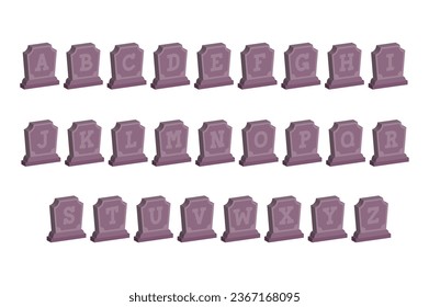 Versatile Collection of 3D Tombstone Alphabet Letters for Various Uses