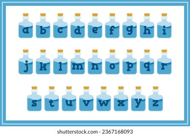 Versatile Collection of Blue Potion Alphabet Letters for Various Uses