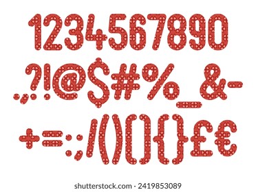 Versatile Collection of Blush Blossom Numbers and Punctuation for Various Uses
