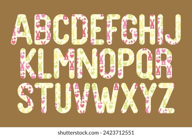 Versatile Collection of Bunny Bliss Alphabet Letters for Various Uses