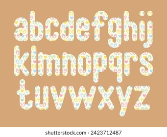 Versatile Collection of Bunny Heart Alphabet Letters for Various Uses