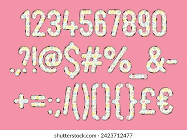 Versatile Collection of Bunny Heart Numbers and Punctuation for Various Uses