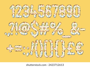 Versatile Collection of Bunny Hop Numbers and Punctuation for Various Uses