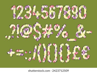 Versatile Collection of Bunny Numbers and Punctuation for Various Uses