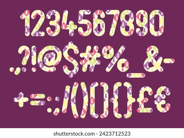Versatile Collection of Bunny Numbers and Punctuation for Various Uses