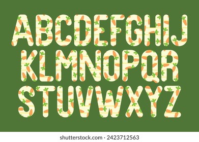 Versatile Collection of Carrot Cuteness Alphabet Letters for Various Uses