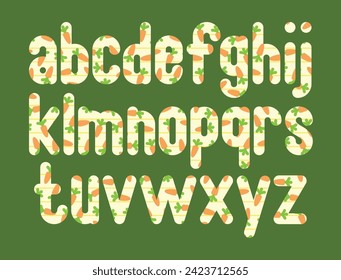 Versatile Collection of Carrot Cuteness Alphabet Letters for Various Uses