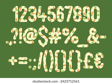 Versatile Collection of Carrot Cuteness Numbers and Punctuation for Various Uses