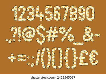 Versatile Collection of Carrot Easter Numbers and Punctuation for Various Uses